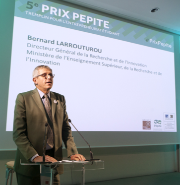 Cérémonie nationale de remise des prix PEPITE en présence de Bernard Larrouturou