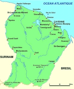 Carte Guyane