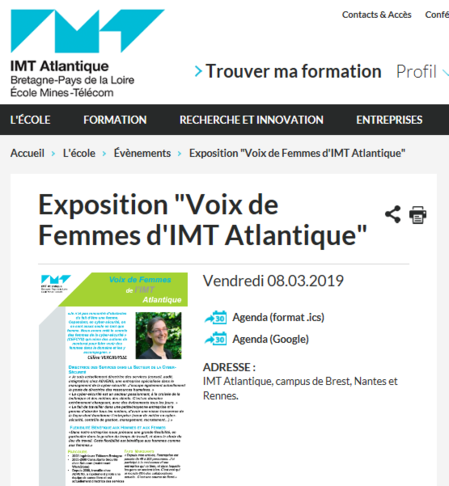 8 mars - Voix de femmes d'IMT Atlantique
