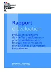 Évaluation qualitative Alliance d’Universités Européennes. - Couverture