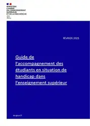 Guide de l’accompagnement des étudiants en situation de handicap dans l’enseignement supérieur - Couverture