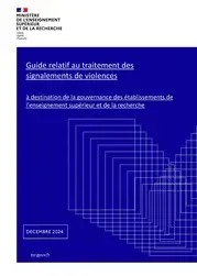 Guide relatif au traitement des signalements de violences - Couverture