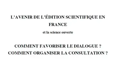 Avenir de l'édition scientifique en France