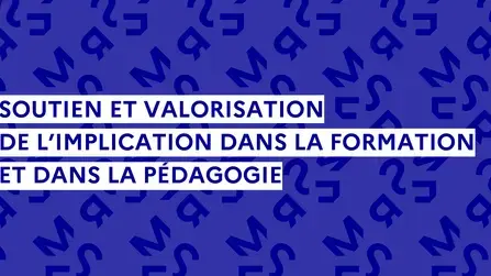 Soutien et valorisation de l'implication dans la formation et dans la pédagogie