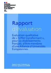 Évaluation qualitative Alliance d’Universités Européennes. - Couverture