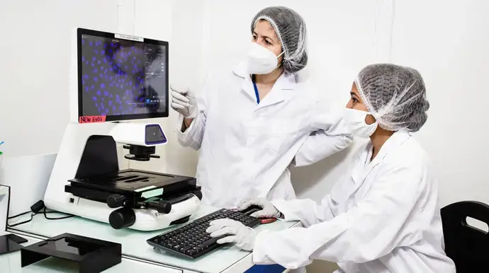Analyse de cellules sur des microsupports à l'aide d'un microscope à fluorescence