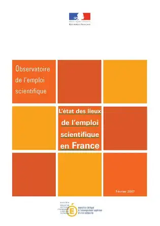 L'état des lieux de l'emploi scientifique en France - Couverture