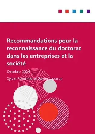 Recommandations pour la reconnaissance du doctorat dans les entreprises et les sociétés - Couverture