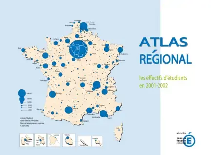 Atlas régional les effectifs d'étudiants en 2001-2002