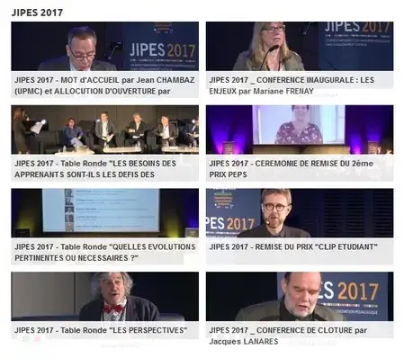 Journées JIPES 2017 en vidéo