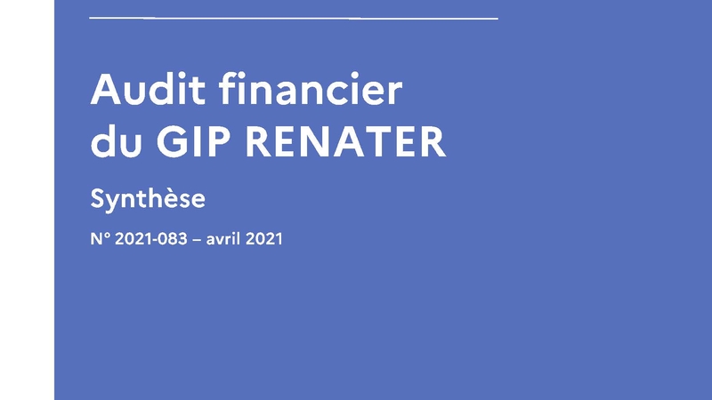 Couverture du rapport IGESR 2021-083-Audit-financier-GIP-Renater-Synthese_1413615.jpg