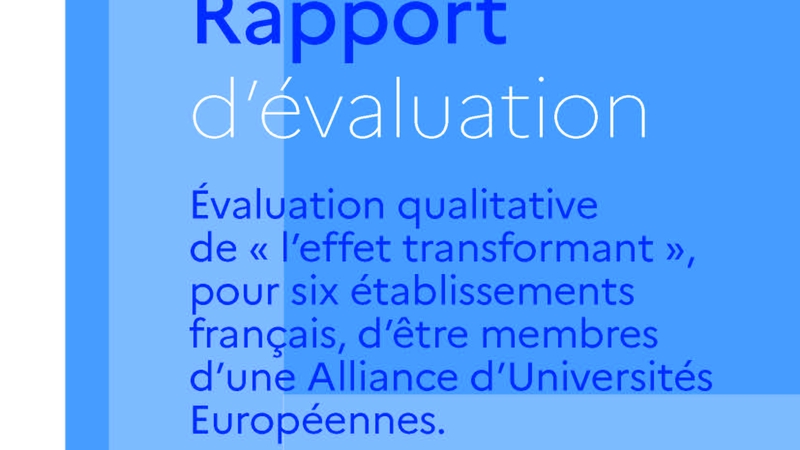 Évaluation qualitative Alliance d’Universités Européennes. - Couverture