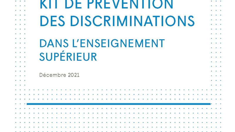 Kit de prévention des discriminations dans l'enseignement supérieur 2021 - Couverture