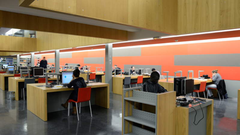 Étudiants qui travaillent sur des ordinateurs