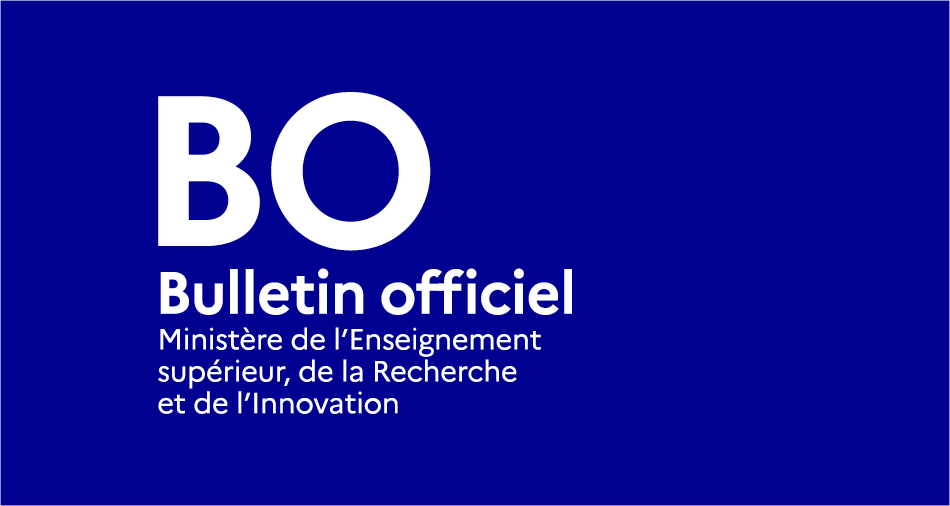 Bulletin officiel - Ministère de l'enseignement supérieur, de la recherche et de l'innovation
