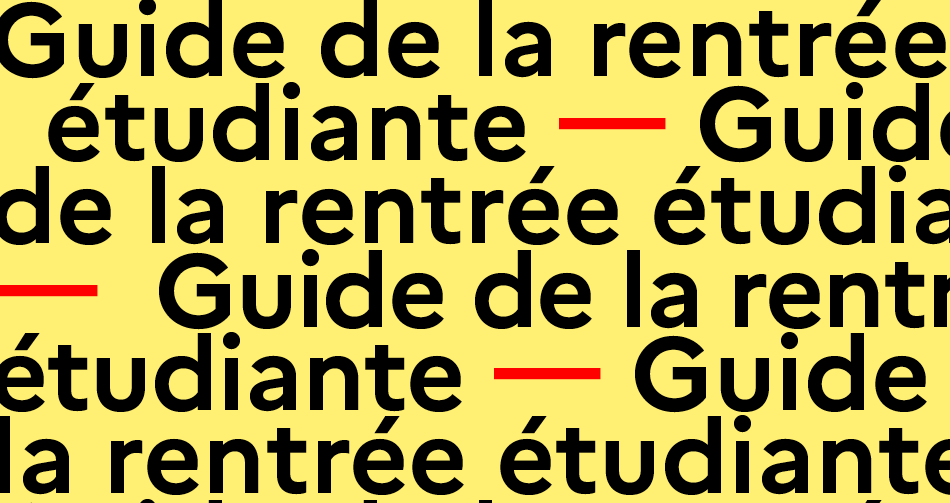 Guide de la rentrée étudiante