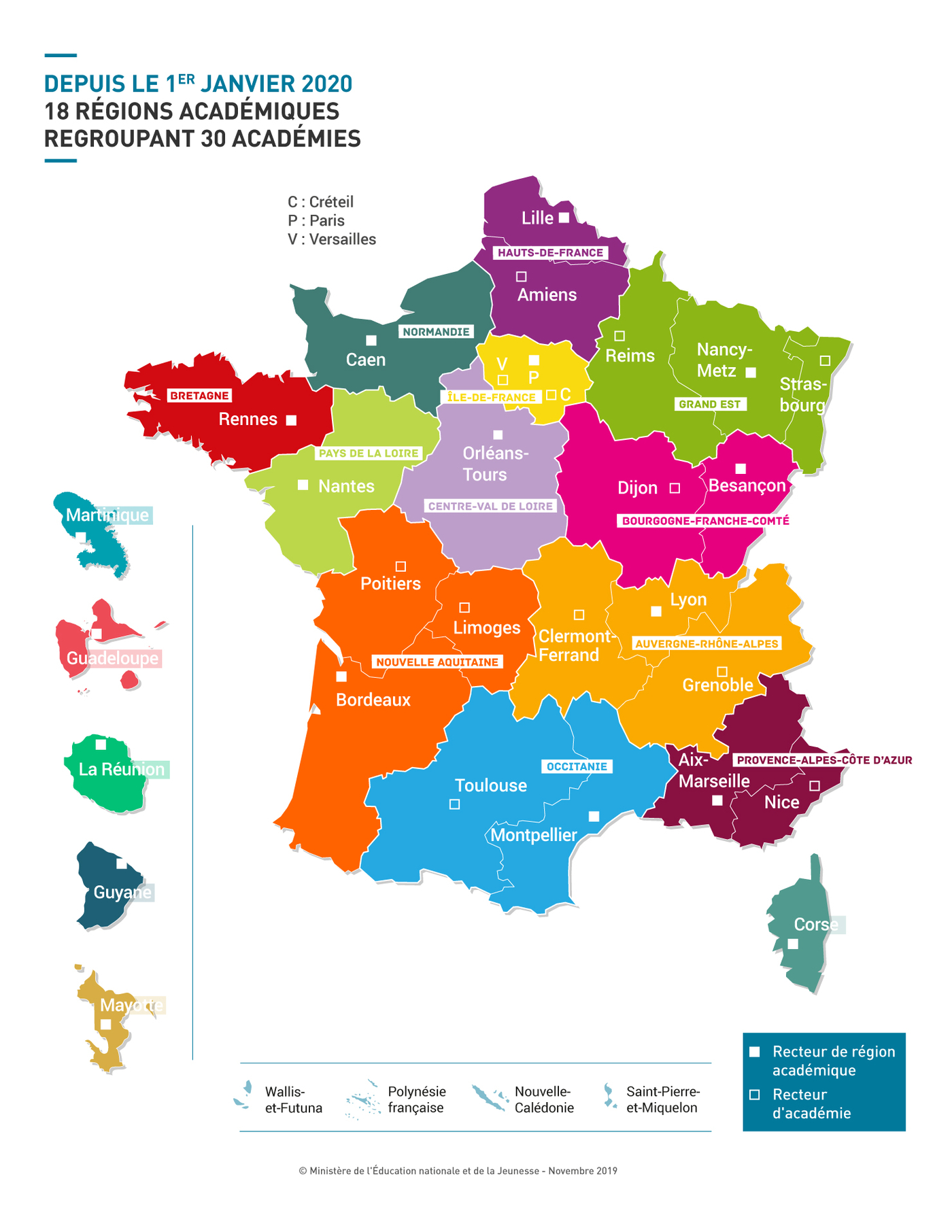 carte des régions académiques