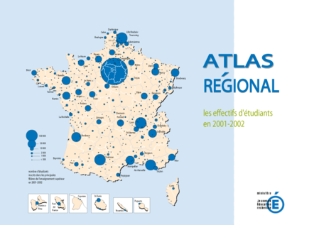 Atlas régional les effectifs d'étudiants en 2001-2002