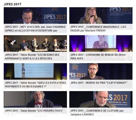Journées JIPES 2017 en vidéo