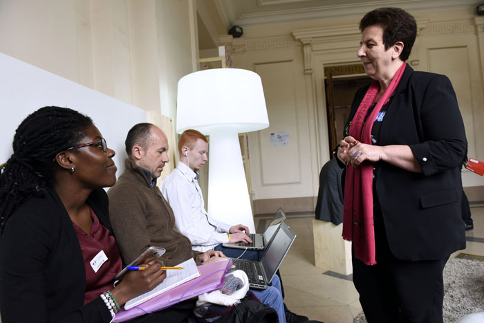 Frédérique Vidal rencontre les jeunes diplômés à la journée des Rendez-vous de l'Emploi 2018