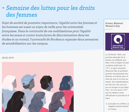 Bordeaux : semaine de lutte du droit des femmes