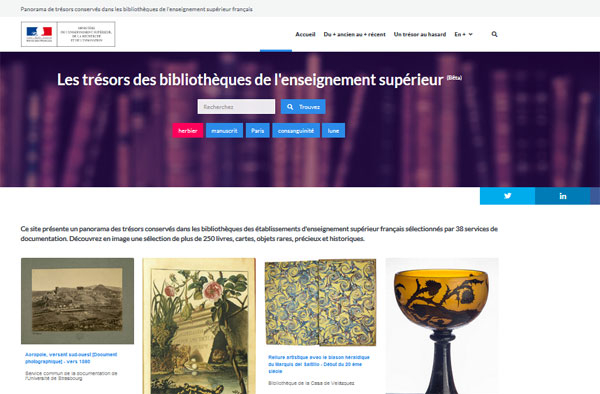 « Trésors des bibliothèques de lenseignement supérieur 