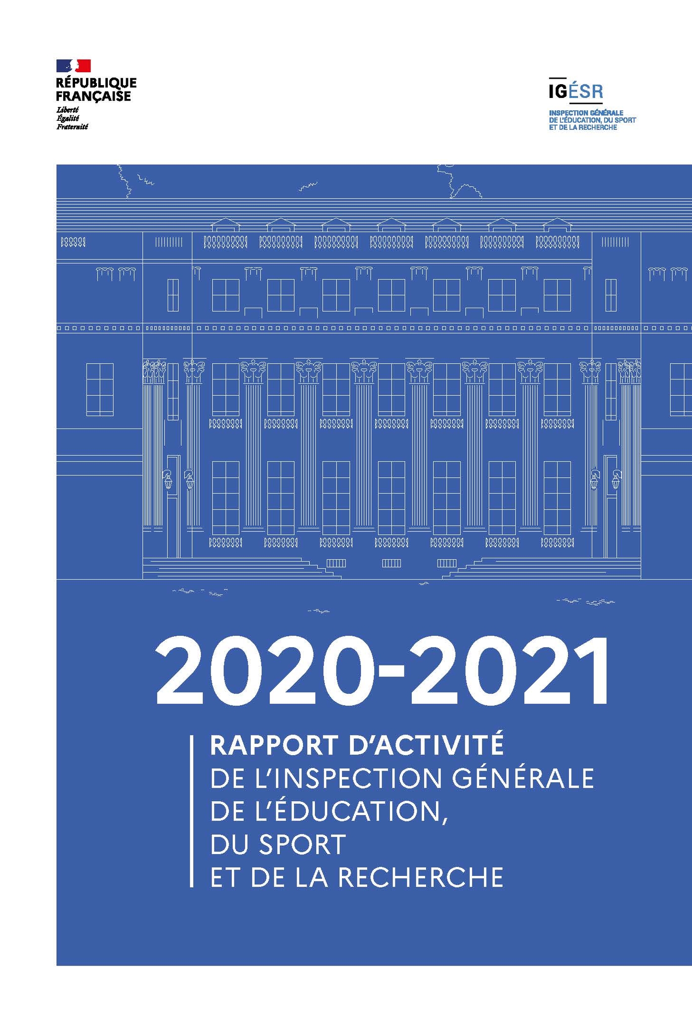 Couverture du rapport d'activité igesr 2020-2021