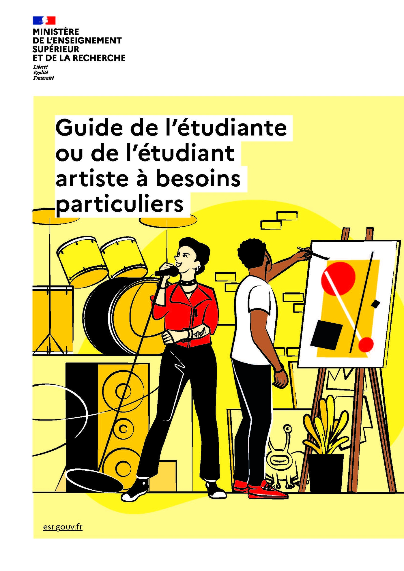 Guide de l'étudiante ou de l'étudiant artiste à besoins particuliers - Couverture