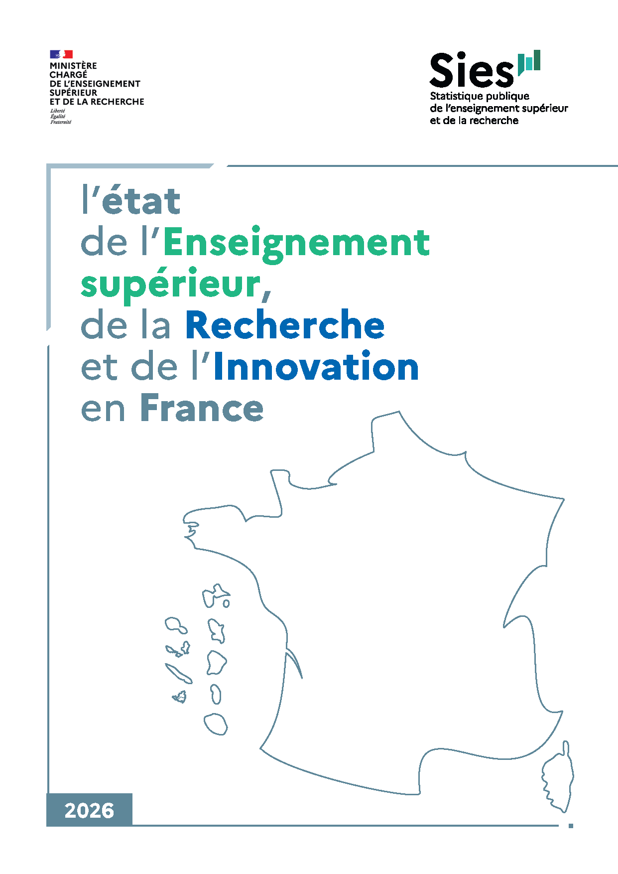 Etat de l'enseignement supérieur et de la recherche 2026 couverture