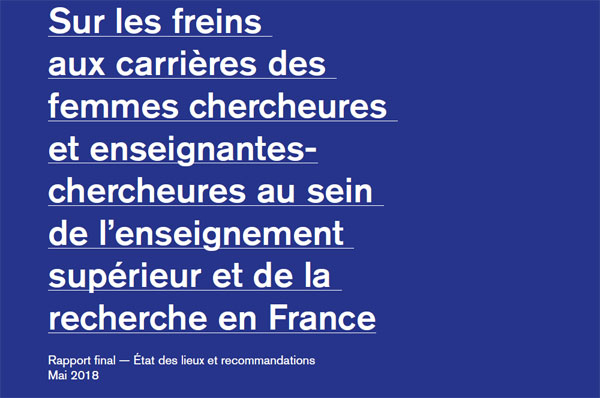 Rapport sur les friens au carrières des femmes chercheure et enseignantes chercheurs au sein de l'ESR