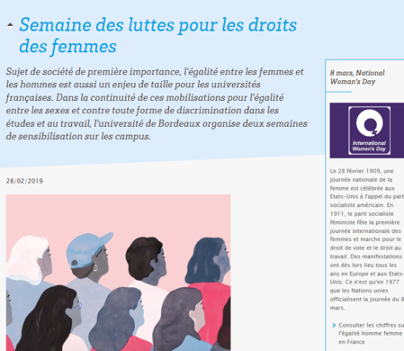 Bordeaux&nbsp;: semaine de lutte du droit des femmes