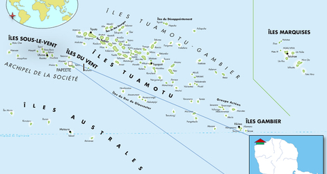 Carte de la Polynésie française