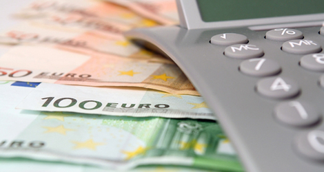 Billet et calculatrice