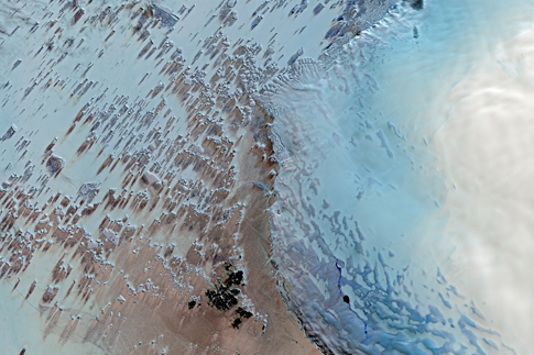 Lützow-Holm (Antarctique) vue par le satellite Spot 5