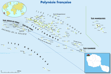 Carte de la Polynésie française