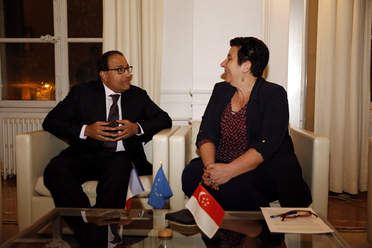 Frédérique Vidal et  M. S. Iswaran