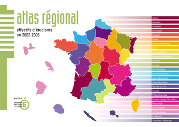 Atlas régional : les effectifs d'étudiants en 2002-2003