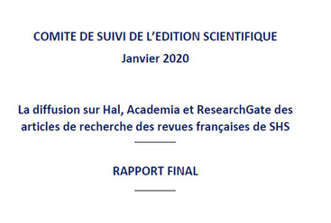 La diffusion sur Hal, Academia et ResearchGate des articles de recherche des revues françaises de SHS